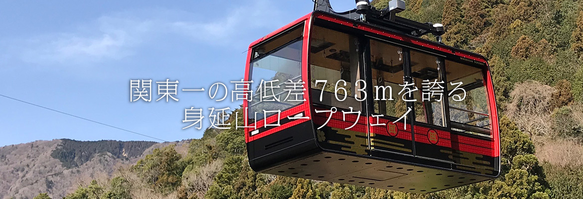 関東一の高低差763mを誇る身延山ロープウェイ
