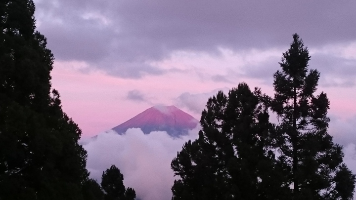 夕暮れ富士山